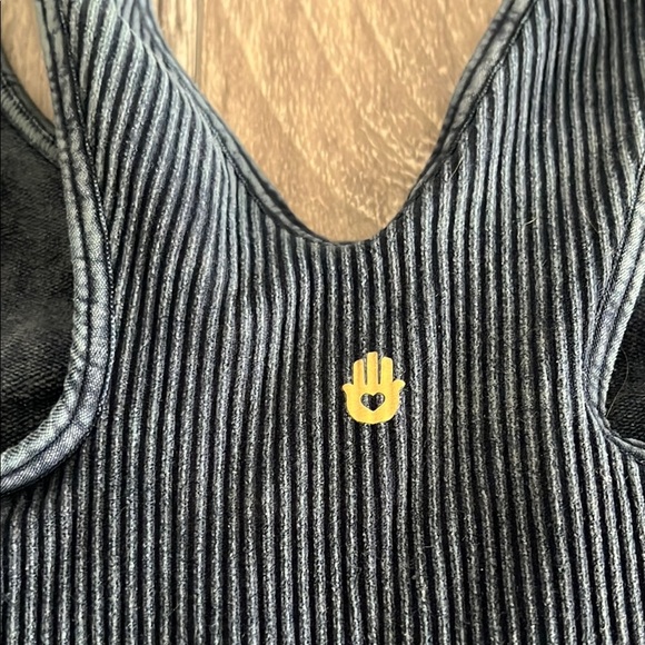 Spiritual Gangster Blue Ribbed Tank Top - Picture 4 of 7